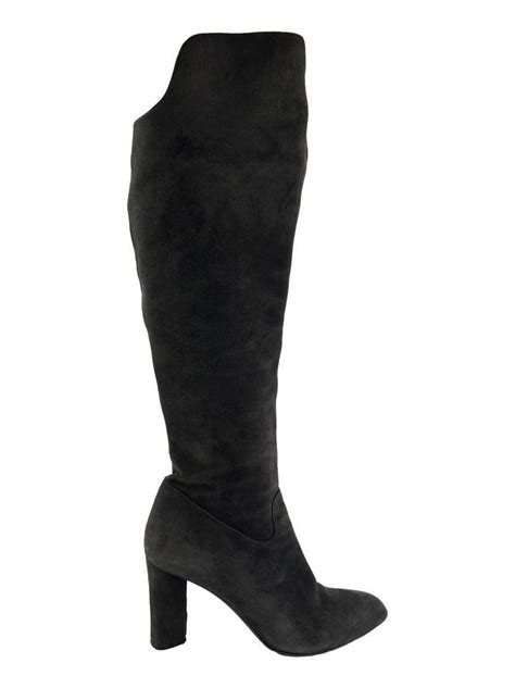 yves saint laurent over the knee boots suede bruin|Saint Laurent Over.